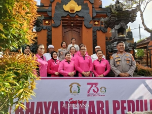 Waka Polres Jembrana Dampingi Kunjungan Ibu Ketua Bhayangkari Daerah Bali dalam Rangka HUT HKGB ke-73