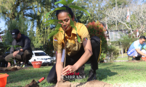 Kapolres Jembrana Dukung Program Pemerintah Daerah Tanam Kakao Program Unggulan Jembrana