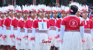 Meriah Penuh Kreasi, Ratusan Siswa SD di Jembrana Ikut Lomba Gerak Jalan HUT RI Ke-80