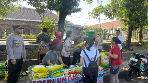 Gerakan Pangan Murah Polri, Wakapolres Pantau Pendistribusian Beras SPHP
