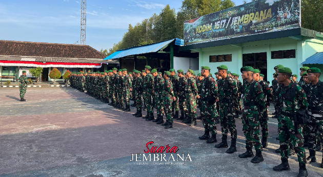 Kodim 1617/Jembrana Gelar Apel Kesiapsiagaan, Antisipasi Dinamika Demo di Jembrana
