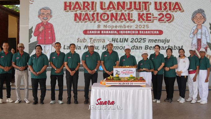 Wujud Apresiasi Untuk Lansia, Peringatan HLUN di Jembrana Dipadukan Dengan HUT Korpri