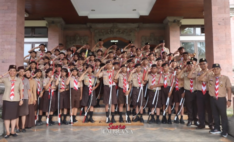 Sebanyak 48 Pramuka Penggalang Jembrana IKuti Jambore Daerah Bali 2025