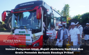 Inovasi Pelayanan Umat, Bupati Jembrana Hadirkan Bus Gratis Pemedek Berbasis Swadaya Pribadi