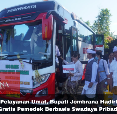 Inovasi Pelayanan Umat, Bupati Jembrana Hadirkan Bus Gratis Pemedek Berbasis Swadaya Pribadi