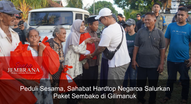 Peduli Sesama, Sahabat Hardtop Negaroa Salurkan Paket Sembako di Gilimanuk