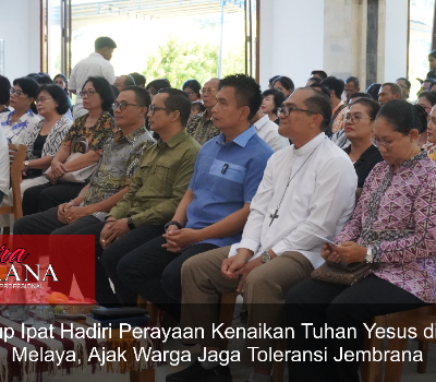 Wabup Ipat Hadiri Perayaan Kenaikan Tuhan Yesus di Sion Melaya, Ajak Warga Jaga Toleransi Jembrana