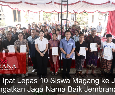 Wabup Ipat Lepas 10 Siswa Magang ke Jepang, Ingatkan Jaga Nama Baik Jembrana