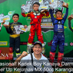 Podium Nasional! Kadek Boy Kanaya Darmanta Raih Runner Up Kejurnas MX 50cc Karanganyar