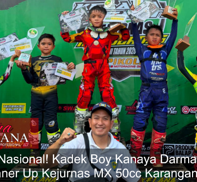 Podium Nasional! Kadek Boy Kanaya Darmanta Raih Runner Up Kejurnas MX 50cc Karanganyar