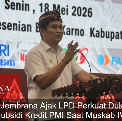 Bupati Jembrana Ajak LPD Perkuat Dukungan Subsidi Kredit PMI Saat Muskab IV