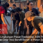 Peduli Lingkungan Pasar Tradisional, ASN Pemkab Jembrana Gelar Aksi Bersih-bersih di Peken Ijo Gading
