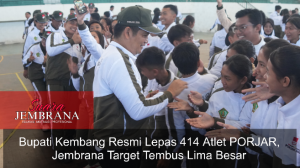 Bupati Kembang, Resmi Lepas 414 Atlet PORJAR Jembrana Target Tembus Lima Besar