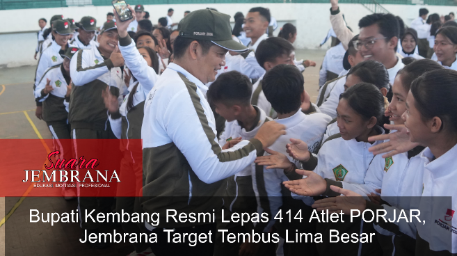 Bupati Kembang, Resmi Lepas 414 Atlet PORJAR Jembrana Target Tembus Lima Besar