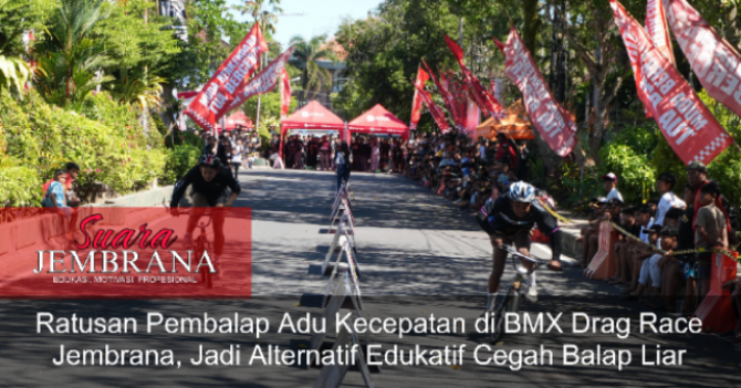 Ratusan Pembalap Adu Kecepatan di BMX Drag Race Jembrana, Jadi Alternatif Edukatif Cegah Balap Liar