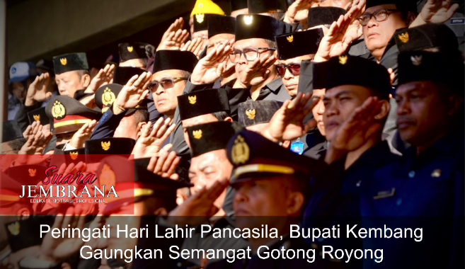 Peringati Hari Lahir Pancasila, Bupati Kembang Gaungkan Semangat Gotong Royong