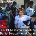 Lewat CSR BUMDesma, Bupati Kembang Bantu Seragam Anak Yatim