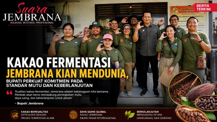 Kakao Fermentasi Jembrana Kian Mendunia, Bupati Perkuat Komitmen pada Standar Mutu dan Keberlanjutan