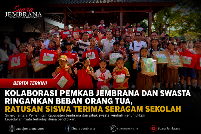 Kolaborasi Pemkab Jembrana dan Swasta Ringankan Beban Orang Tua, Ratusan Siswa Terima Seragam Sekolah