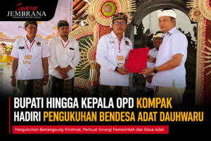 Bupati Hingga Kepala OPD Kompak Hadiri Pengukuhan Bendesa Adat Dauhwaru