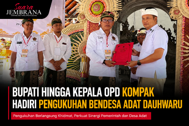 Bupati Hingga Kepala OPD Kompak Hadiri Pengukuhan Bendesa Adat Dauhwaru