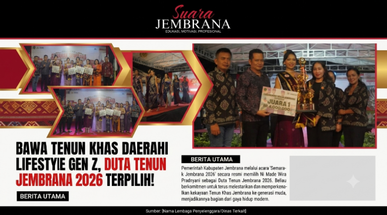 Bawa Tenun Khas Daerah Jadi Lifestyle Gen Z, Duta Tenun Jembrana 2026 Terpilih!