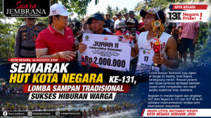 Semarak HUT Kota Negara ke-131, Lomba Sampan Tradisional Sukses Hiburan Warga