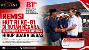 Remisi HUT RI ke-81 di Rutan Negara, Satu Warga Binaan Langsung Hirup Udara Bebas