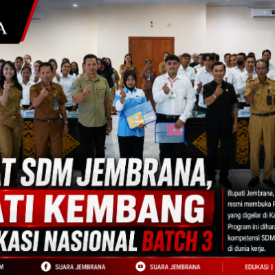 Perkuat SDM Jembrana, Bupati Kembang Buka Vokasi Nasional Batch 3