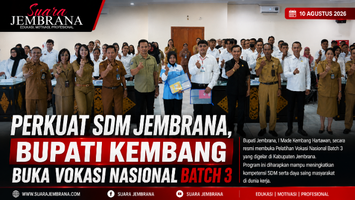 Perkuat SDM Jembrana, Bupati Kembang Buka Vokasi Nasional Batch 3