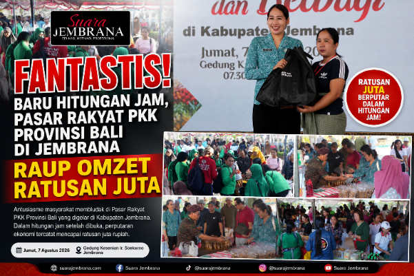 Fantastis! Baru Hitungan Jam, Pasar Rakyat PKK Provinsi Bali di Jembrana Raup Omzet Ratusan Juta