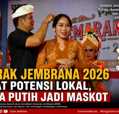 Semarak Jembrana 2026 Angkat Potensi Lokal, Cepaka Putih Jadi Maskot