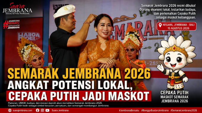 Semarak Jembrana 2026 Angkat Potensi Lokal, Cepaka Putih Jadi Maskot