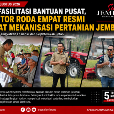 DPR RI Fasilitasi Bantuan Pusat, 5 Traktor Roda Empat Resmi Perkuat Mekanisasi Pertanian Jembrana