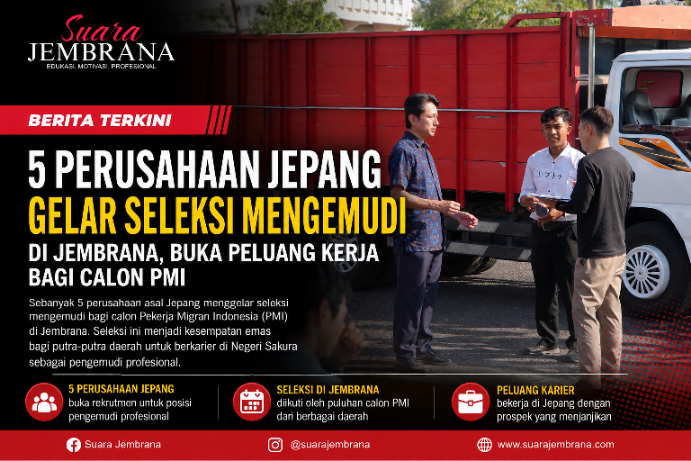 5 Perusahaan Jepang Gelar Seleksi Mengemudi di Jembrana, Buka Peluang Kerja bagi Calon PMI