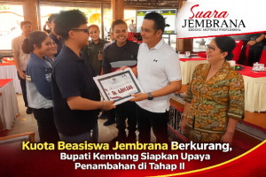 Kuota Beasiswa Jembrana Berkurang, Bupati Kembang Siapkan Upaya Penambahan di Tahap II