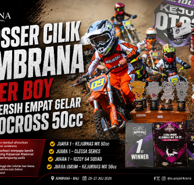 Crosser Cilik Jembrana Super Boy Sapu Bersih Empat Gelar Motocross 50cc
