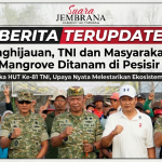 Aksi Penghijauan, TNI dan Masyarakat Tanam 9.200 Mangrove Ditanam di Pesisir Tuwed