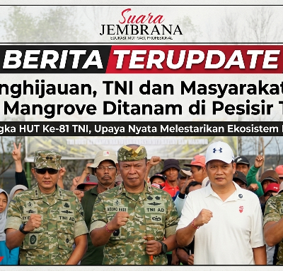 Aksi Penghijauan, TNI dan Masyarakat Tanam 9.200 Mangrove Ditanam di Pesisir Tuwed