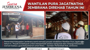 Wantilan Pura Jagatnatha Jembrana Direhab Tahun Ini