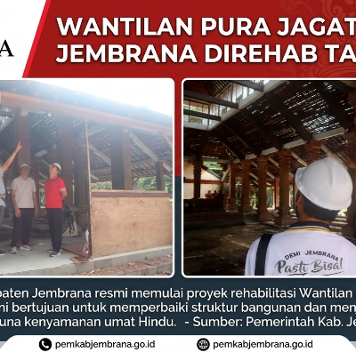 Wantilan Pura Jagatnatha Jembrana Direhab Tahun Ini