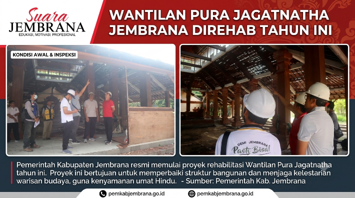 Wantilan Pura Jagatnatha Jembrana Direhab Tahun Ini