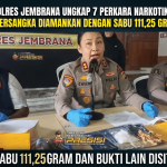 Polres Jembrana Ungkap 7 Perkara Narkotika, 8 Tersangka Diamankan dengan Sabu 111,25 Gram