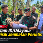 Tim Kodam IX/Udayana Tinjau Fisik Jembatan Perintis Garuda