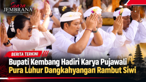 Bupati Kembang Hadiri Karya Pujawali Pura Luhur Dangkahyangan Rambut Siwi