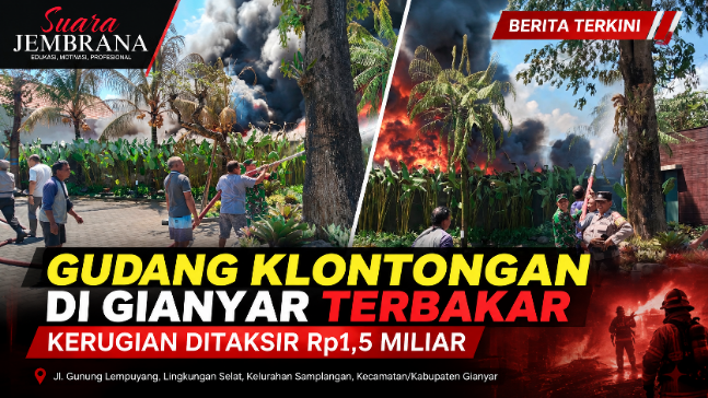 Gudang Klontongan di Gianyar Terbakar, Kerugian Ditaksir Rp1,5 Miliar