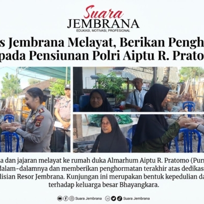 Kapolres Jembrana Melayat, Berikan Penghormatan kepada Pensiunan Polri Aiptu R. Pratomo