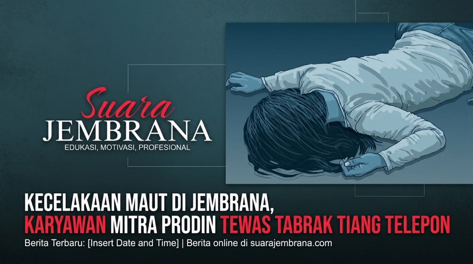 Kecelakaan Maut di Jembrana, Karyawan Mitra Prodin Tewas Tabrak Tiang Telepon