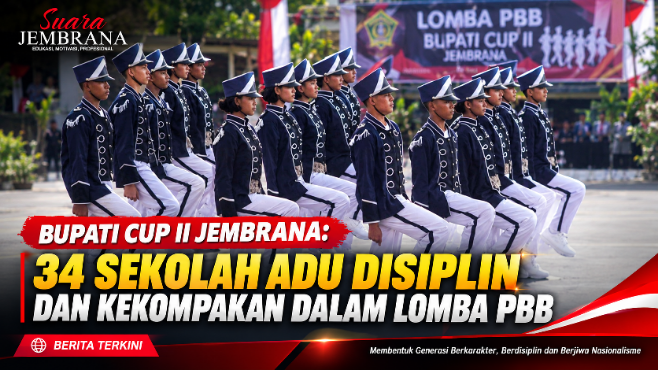 Bupati Cup II Jembrana: 34 Sekolah Adu Disiplin dan Kekompakan dalam Lomba PBB