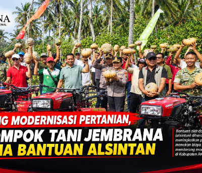 Dorong Modernisasi Pertanian, Kelompok Tani Jembrana Terima Bantuan Alsintan